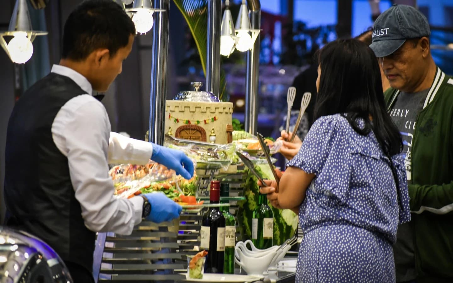 Coastline staff serving food